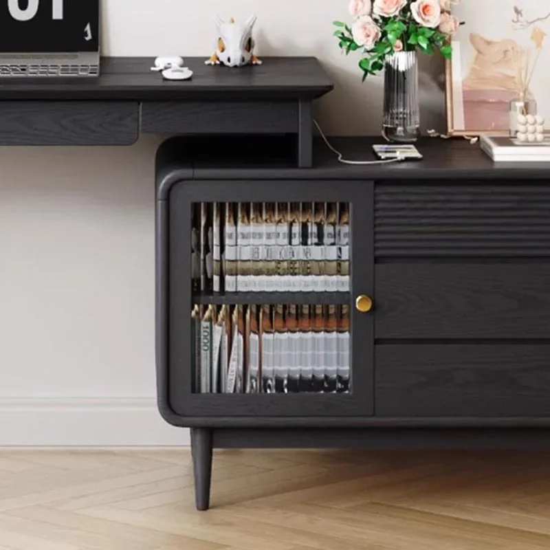 Italian Office Computer Table Study Home Storage Writing Wooden Study Computer Desks Side Luxury Scrivania Trendy Furniture