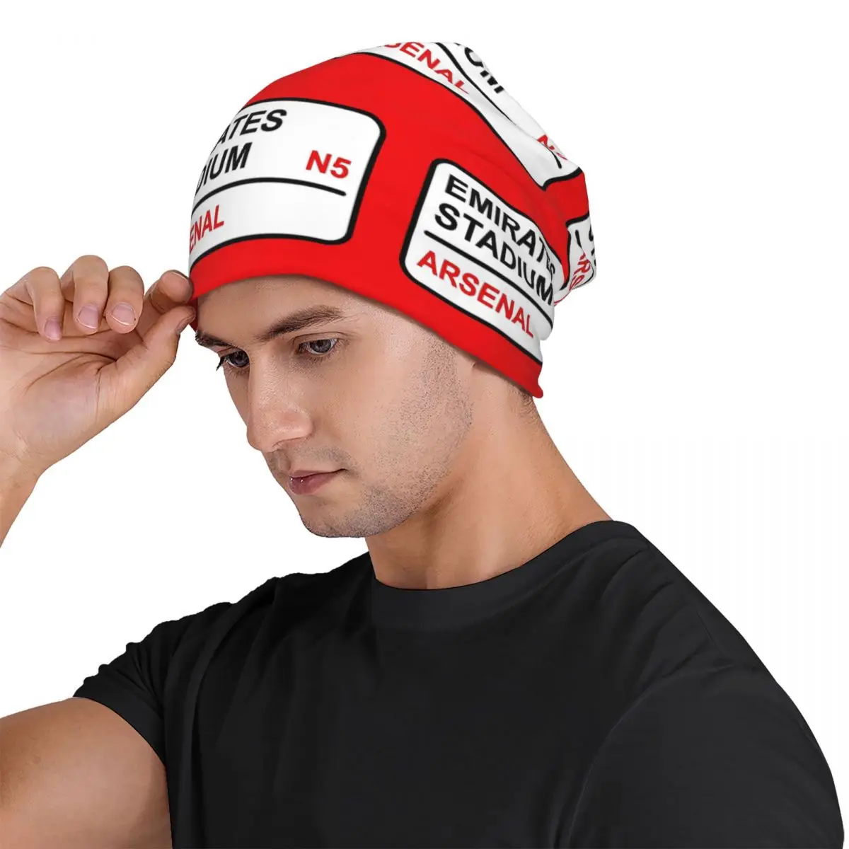 Emirates Stadium Football Sign Men Women Adult Beanies Caps Knitted Bonnet Hat Warm Fashion Autumn Winter Outdoor Skullies Hats
