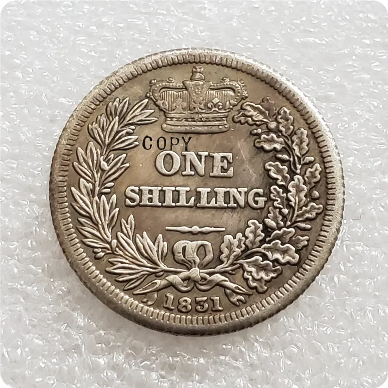 1831 United Kingdom 1 Shilling - William IV Copy Coin Crypto Challenge Pocket Coins Christmas Gifts