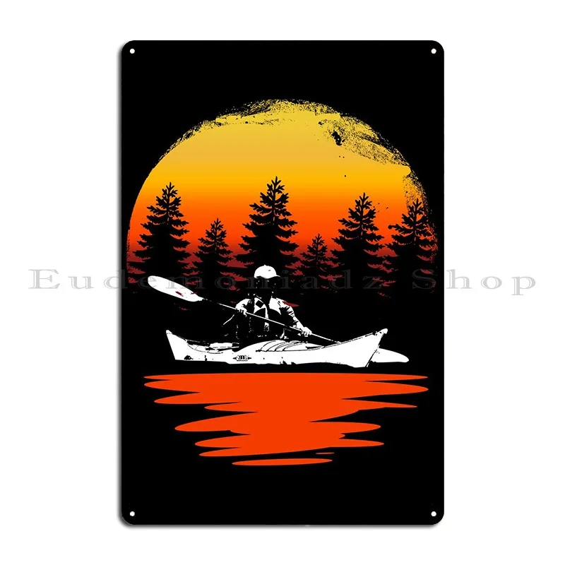 Kayak Sunset Metal Plaque Poster Club Party Home Create Printing Garage Tin Sign Poster