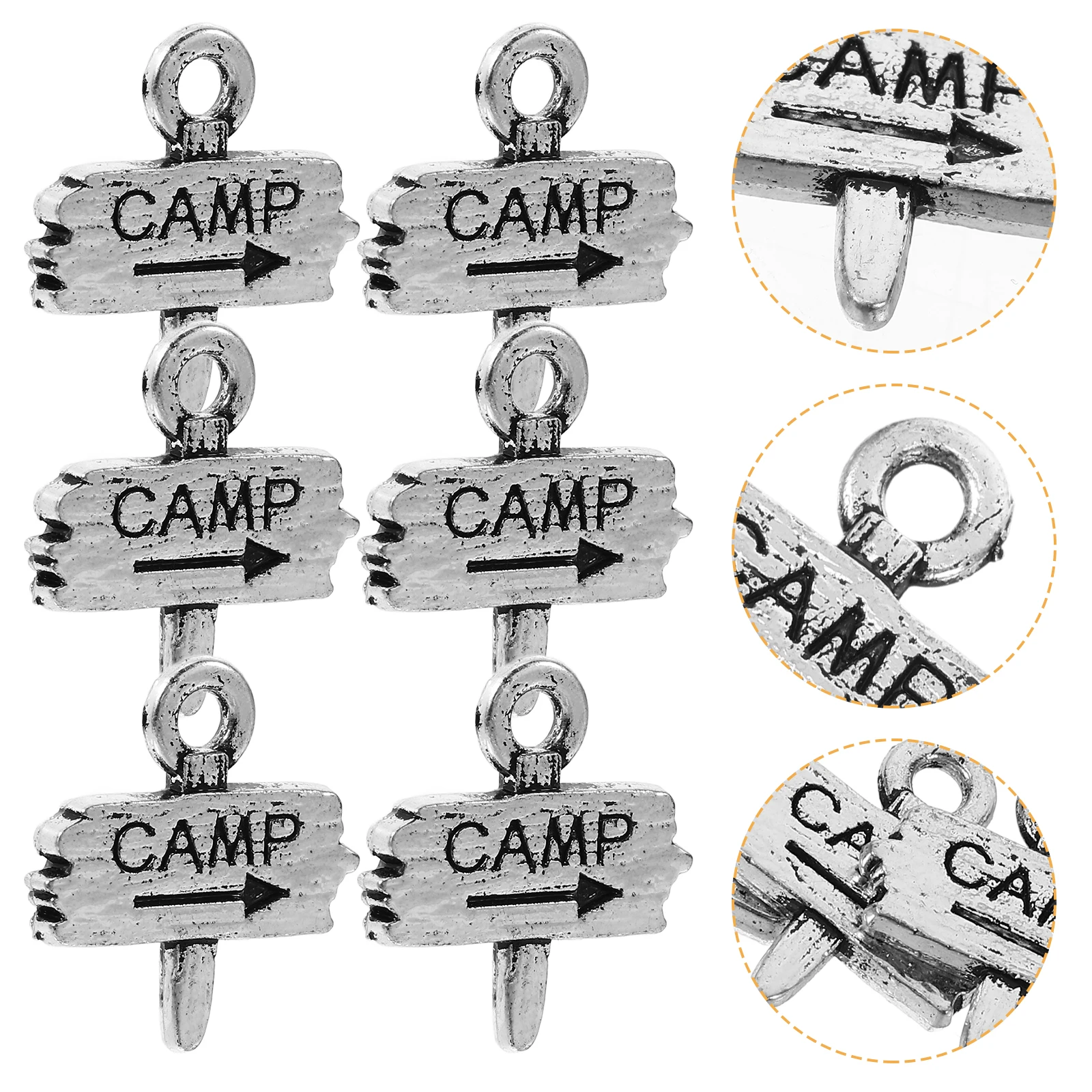 

6 Pcs DIY Pendant Crafting Charms Jewelry Accessories for Crafts Necklace Bulk Decorative Decorate Bracelet Ornaments Mini