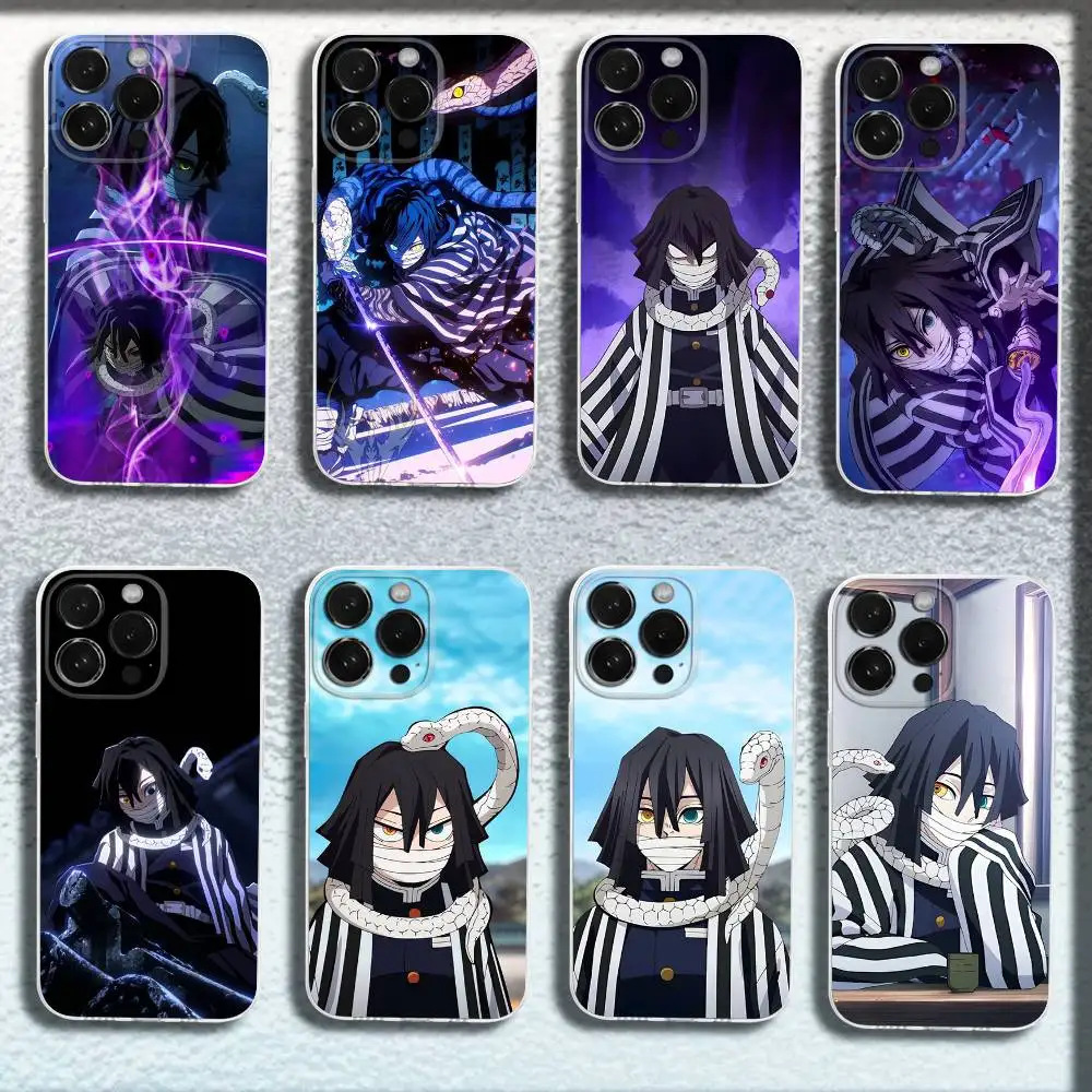 

Demon Slayer O-Obanai Iguro Phone Case For iPhone 16,15,14,13,12,11 Plus,Pro,Max,XR,XS,Plus,E,SE4,Mini Transparent Cover