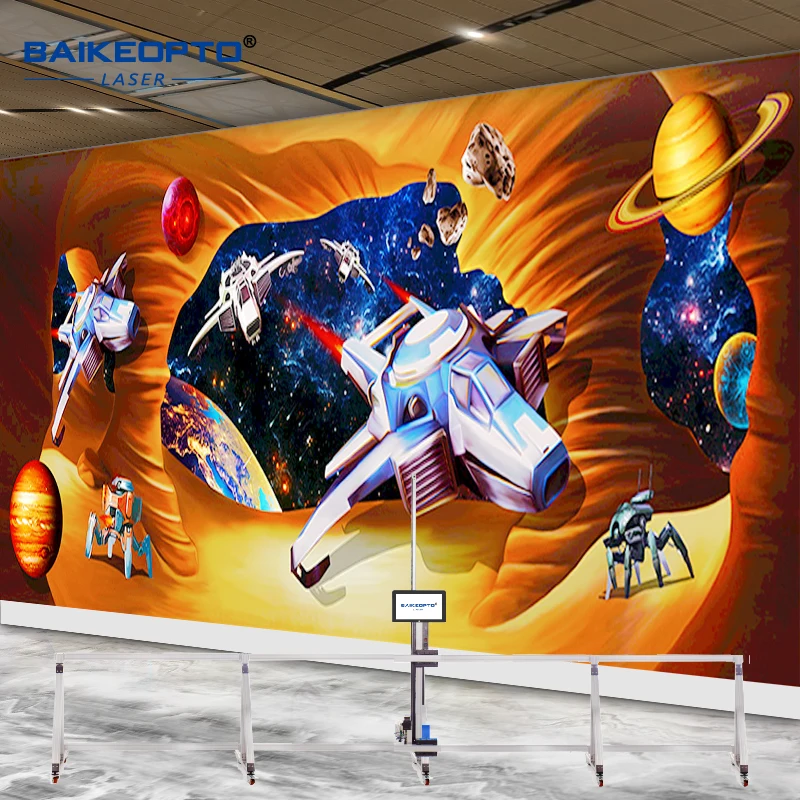 BK-TW32A AI Impressora de parede e piso 2 em 1 com robô de braço |   Tinta Eco-Solvente