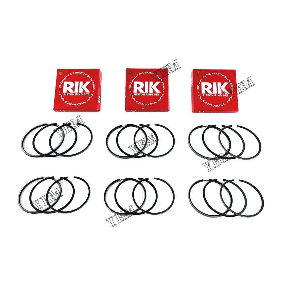 6 Set Piston Rings STD For Kubota S2800 Engine Parts