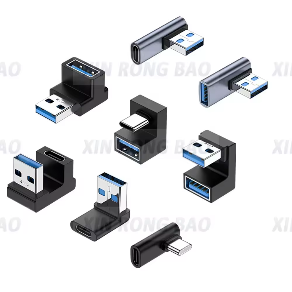 オス-メス直角延長アダプタ,90度,USB 3.0,上向き肘,10Gbps,ラップトップ,PCコネクタコンバータ