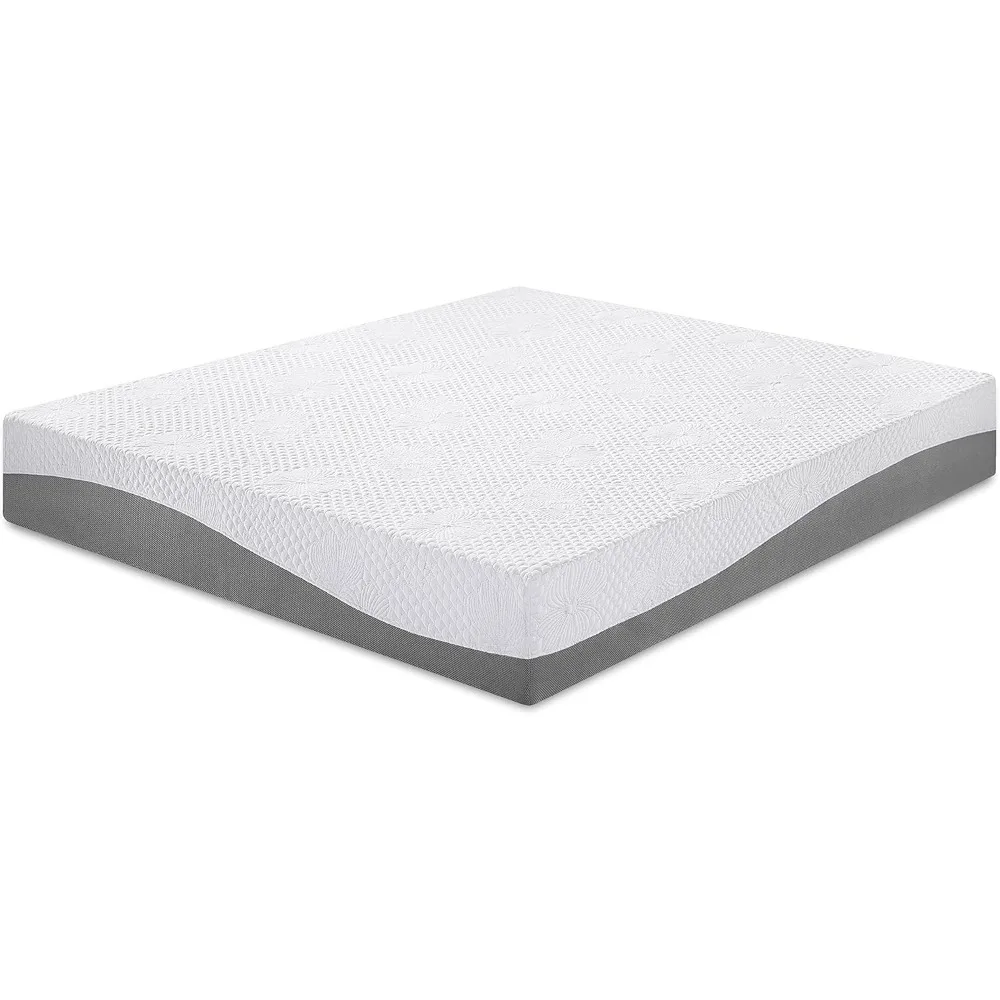 10 Inch Gel Memory Foam Mattress, Gel Infused for Comfort and Pressure Relief, CertiPUR-US Certified, Bed-in-a-Box, Medium Firm