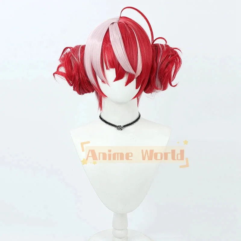 

2025 11 Vtuber Kureiji Ollie, парик для косплея, красный, смешанные, термостойкие, синтетические волосы, Hololive ID, голографические Vtubers, вечерние, зомби