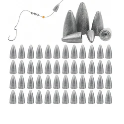 Weight Lead Sinker Kit Bullet Fishing Sinker Weight Worm Weights Lead Sinker for Bass Fishing, Texas Rigs Permacolor Bullet