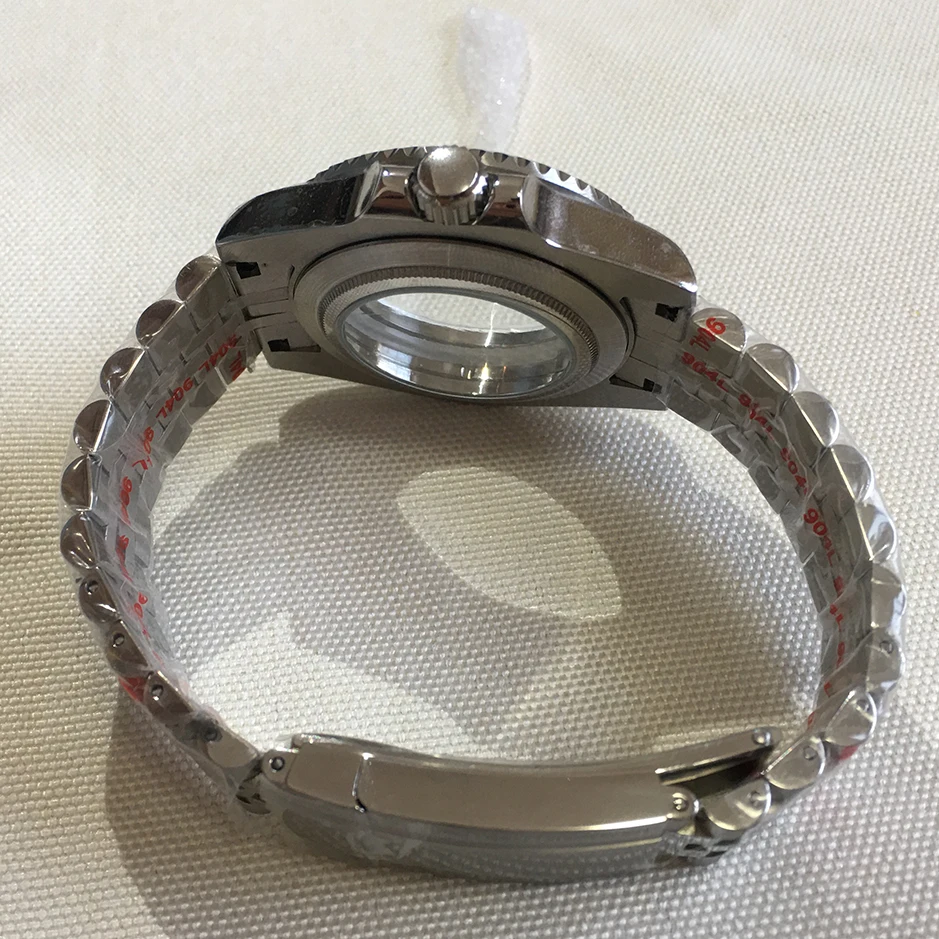 الفاخرة الرجال غواص الفرعية ساعة حالة 40 مللي متر الياقوت الزجاج سعيد السنة الجديدة سوار لحركة Seiko NH35 NH36 NH34 ل 28.5 مللي متر الطلب