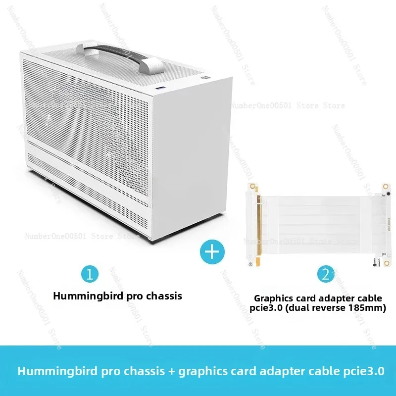 حافظة كمبيوتر ITX صغيرة بيضاء محمولة حافظة كمبيوتر صغيرة لسطح المكتب DIY تدعم هيكل برج مدمج SFX PSU GPU القياسي
