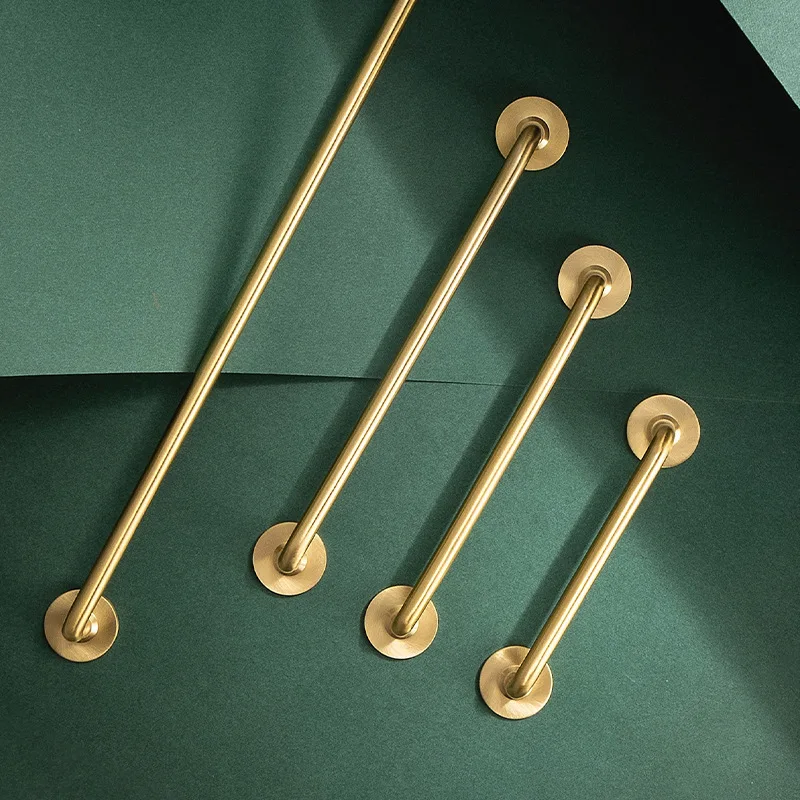 

Латунные длинные ручки с интервалом 96-400 мм для мебели, золотые ручки для шкафа и ящика, ручки для ящиков кухонного шкафа