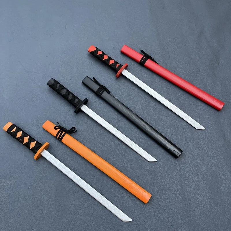 Espada samurai de 54cm/21,26 polegadas, pintura katana, adereços, periféricos de cosplay, madeira com bainha, treinamento, ornamentos colecionáveis, artesanato