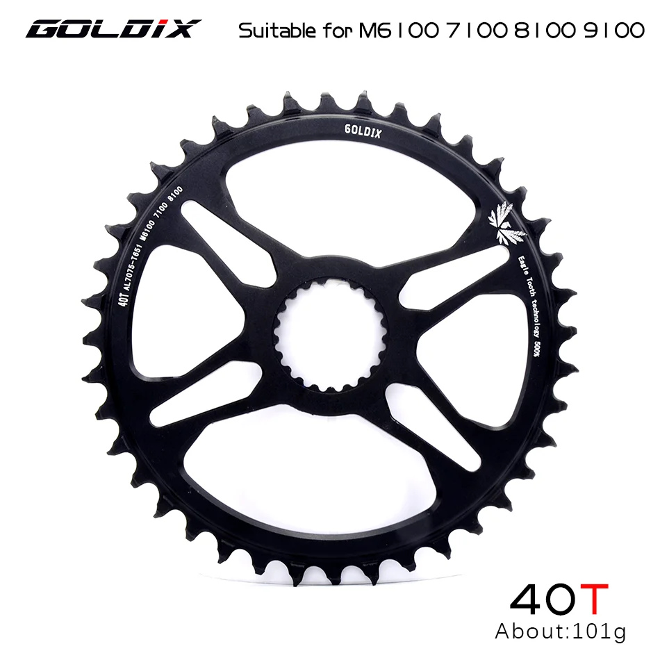 GOLDIX Bicycle Chainring for Shimano Deore XT M7100 M8100 M9100 12S Mountain Bike Crankset Wide Narrow Aluminum Alloy Sprocket