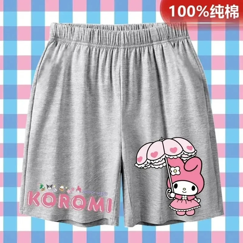 Disney Shorts Boys and Girls Five-point Pants 2024 Summer New Baby Kulomie Melody Small Middle School Girl