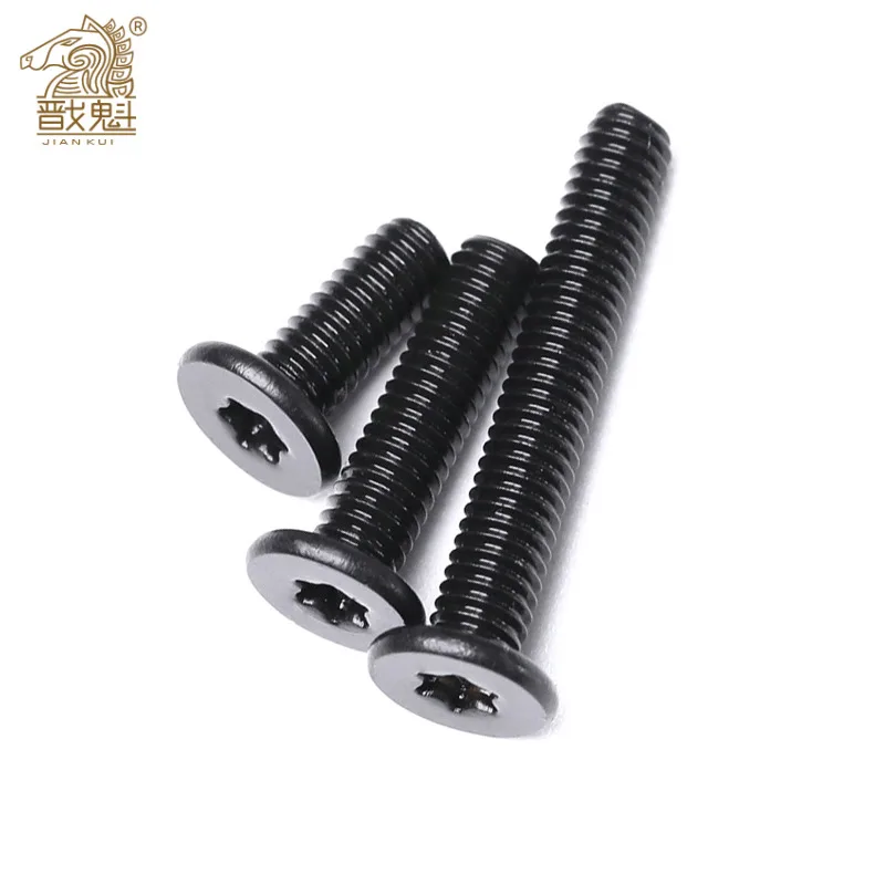 10/20/50 black galvanized 304 stainless steel M2.5 m3 M4 M5 M6 cm hexagon Torx ultra-thin flat round head bolt