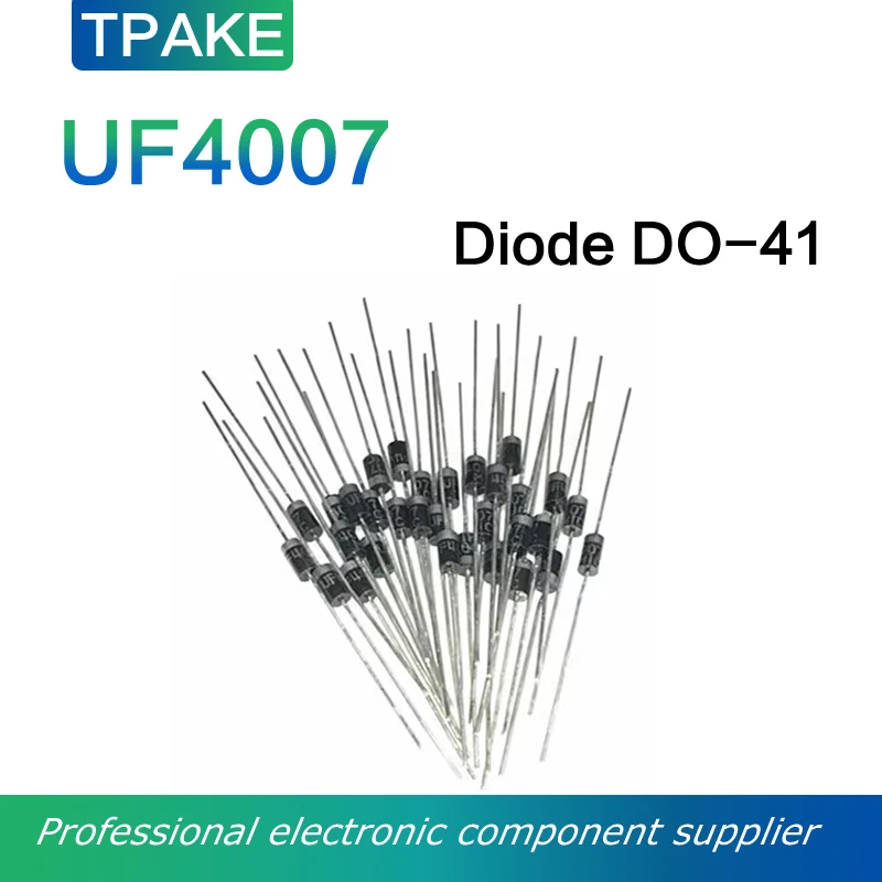 50pcs UF4007 1A 1000V DO-41 Fast Recovery Diode FRD