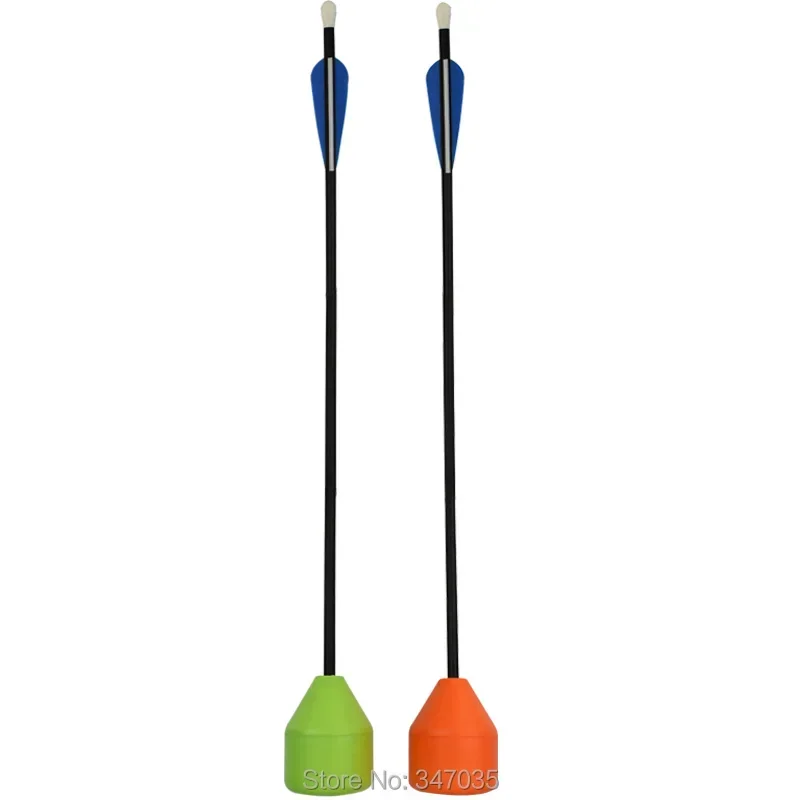 3pcs 30inch I.D 6.2mm Safe Arrow, Foam Point Arrowhead and Nock for Archery Outdoor Practice CS Game Shooting Arrow