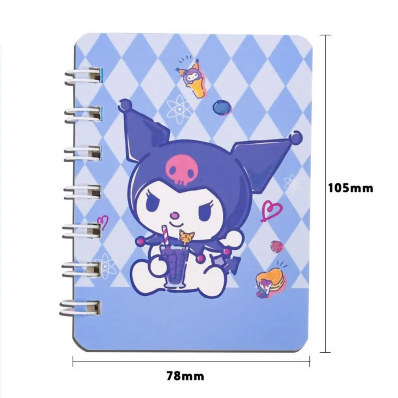 MINISO Kawaii Sanrios A7 Notebooks Cinnamonroll Kuromi My Melody Anime Notepads Cute Cartoon Weekly Planner Writing Paper