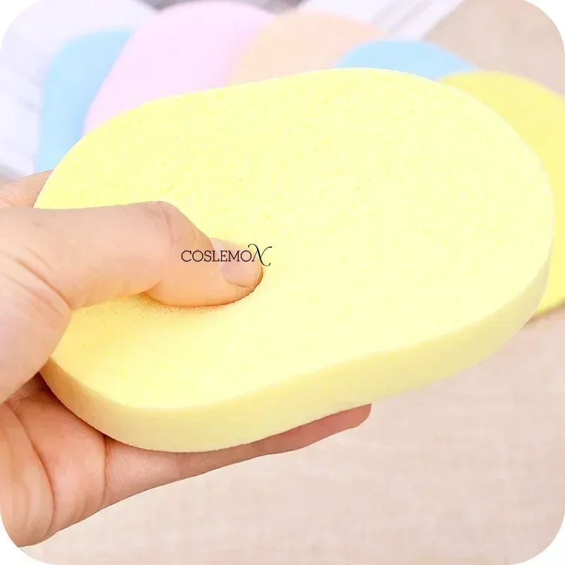 1/3pcs Facial Cleaning Sponge Face Wash Makeup Puff Natural Clean Face Cotton Makeup Remover Cellulose Compress Cosmetic Puff