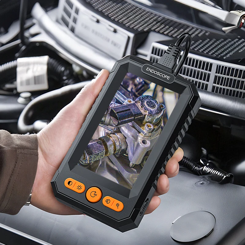 산업용 내시경 자동차 검사 내시경 배관 카메라 4.3인치 IPS 스크린 방수 HD1080P 8MM 프로브(8LED 포함)