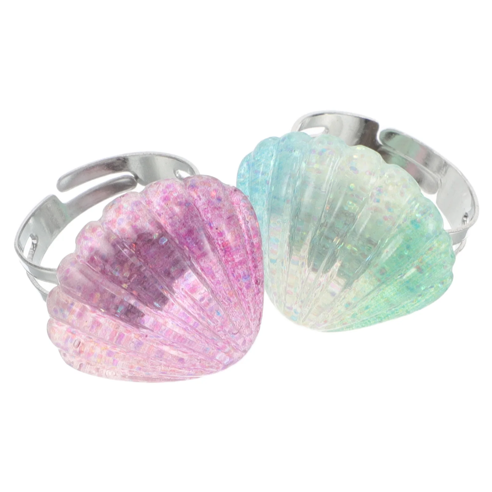

2Pcs Seashell Ring Finger Ring Cute Rings for Little Girls Beach Party Ocean Birthday Decorations Toy Rings for Girls