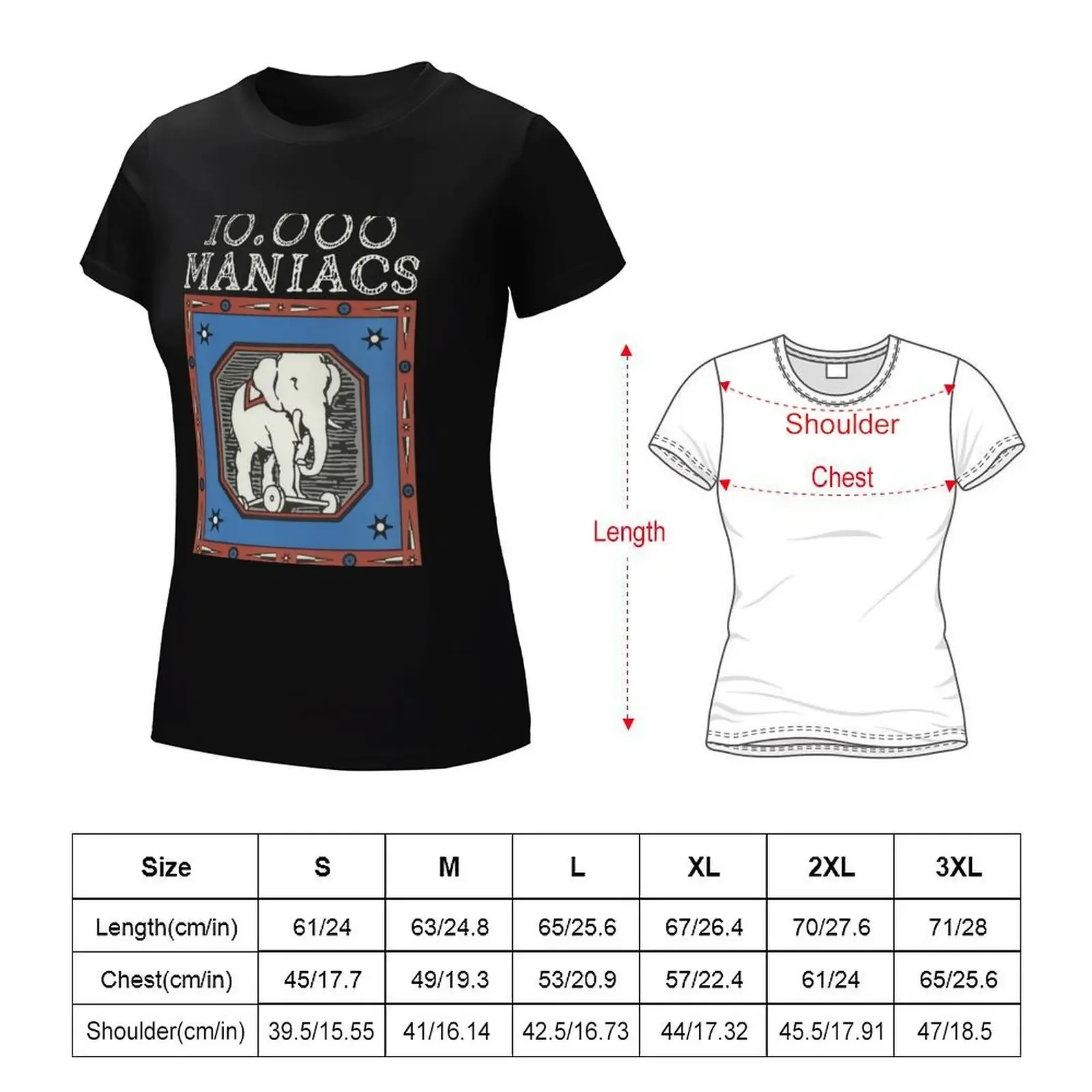 10,000 MANIACS BAND T-shirt summer tops cute tops plus size t shirts for Women loose fit