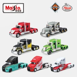 Maisto 1/64 Mini Truck Miniature, MACK ANTHEM WHITE Scale Trailer Car Model Vehicle Diecast Replica Collectible Toy