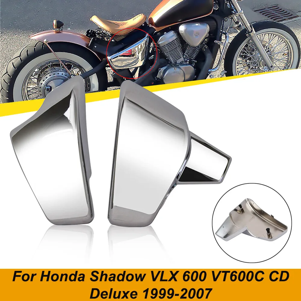 

Motorcycle Chrome Battery Side Cover For Honda Shadow VLX 600 VT600C VT600CD Deluxe 1999-2007 2006