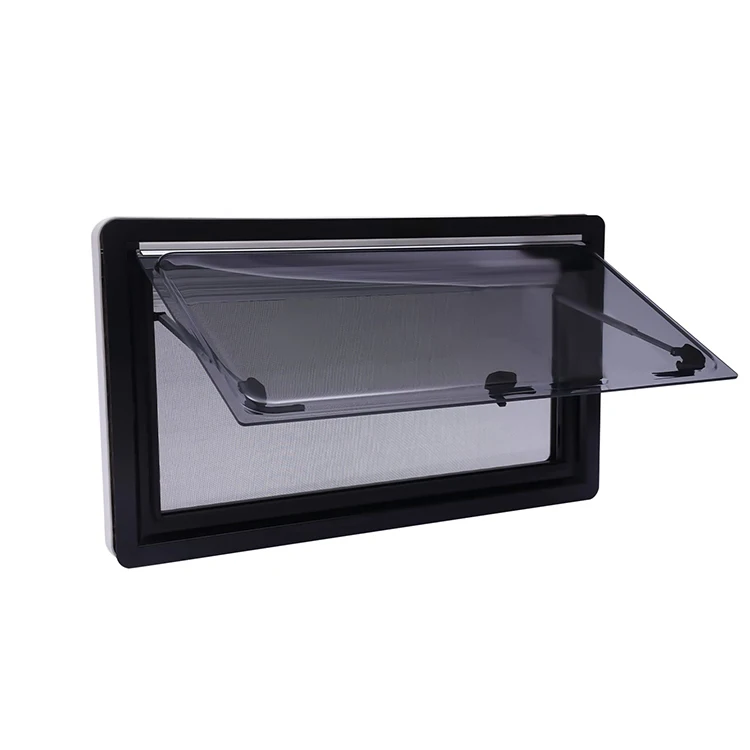 600*600 Mm Factory Price Aluminum Alloy Push-out RV Window Insect Screen Sunshade E-Mark Certified For Travel Caravan