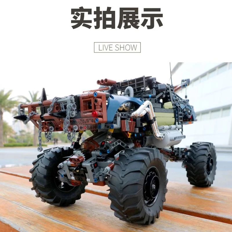 Mould King 18006 Big Foot Four-Wheel Drive Off-Road Vehicle Building Block Racing RC Assembly Adult Model Boy Chrismas Gift Toys