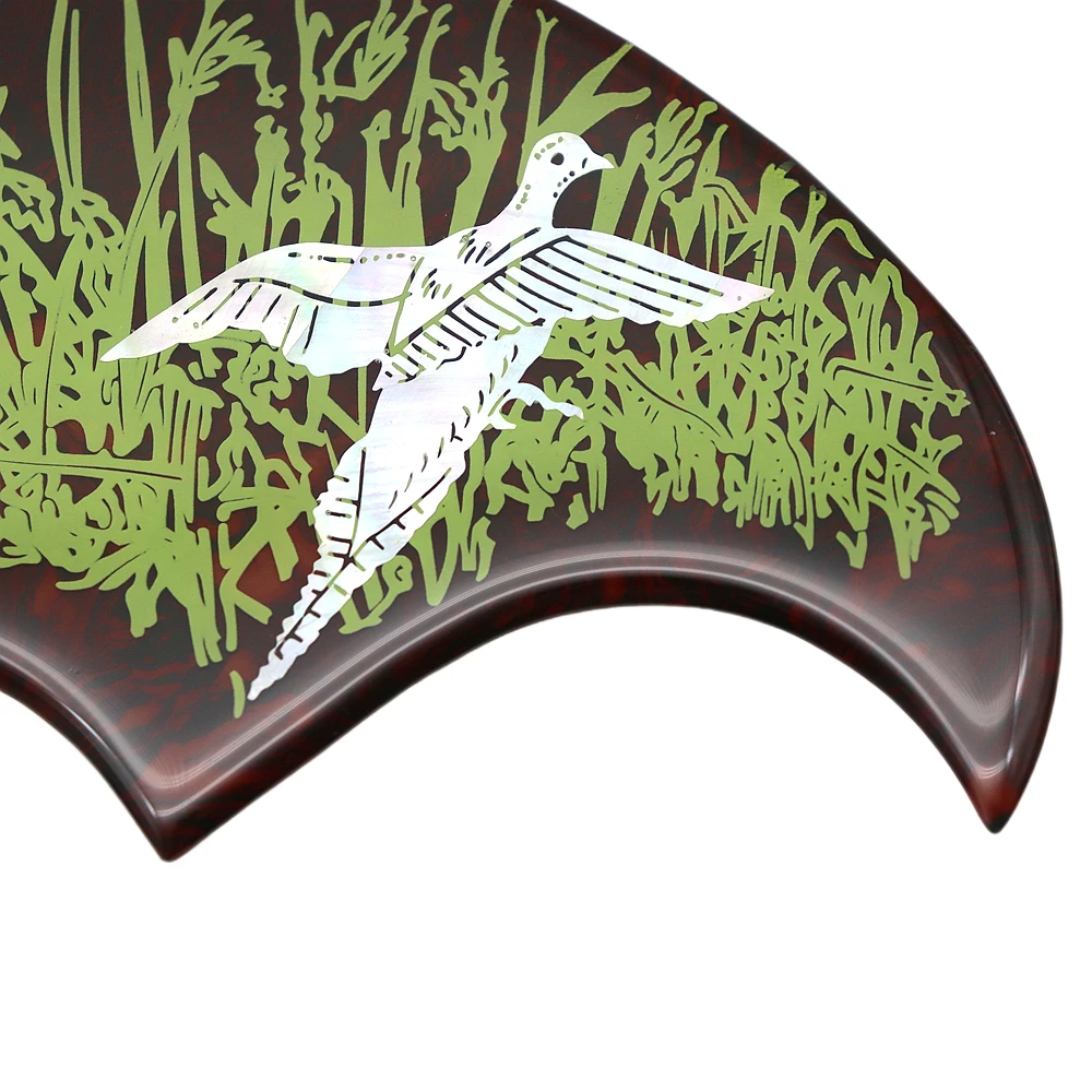 1R Pigeon Flower Kristall-Epoxidharz Gitarren-Schlagbrett Elastische Weiche Gummi-Kratzschutzplatte für Folk-Akustikgitarre – Detail 18