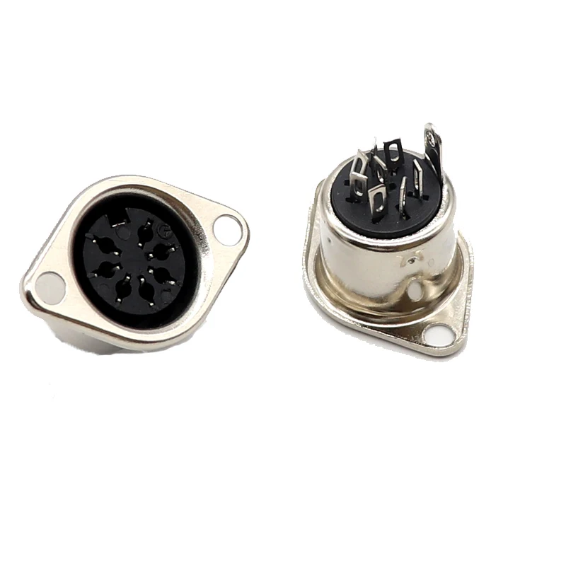 【5PCS】3/4/5/6/7/8PIN Panel Mount Female Jack DIN Adapter MIDI Cable Connector
