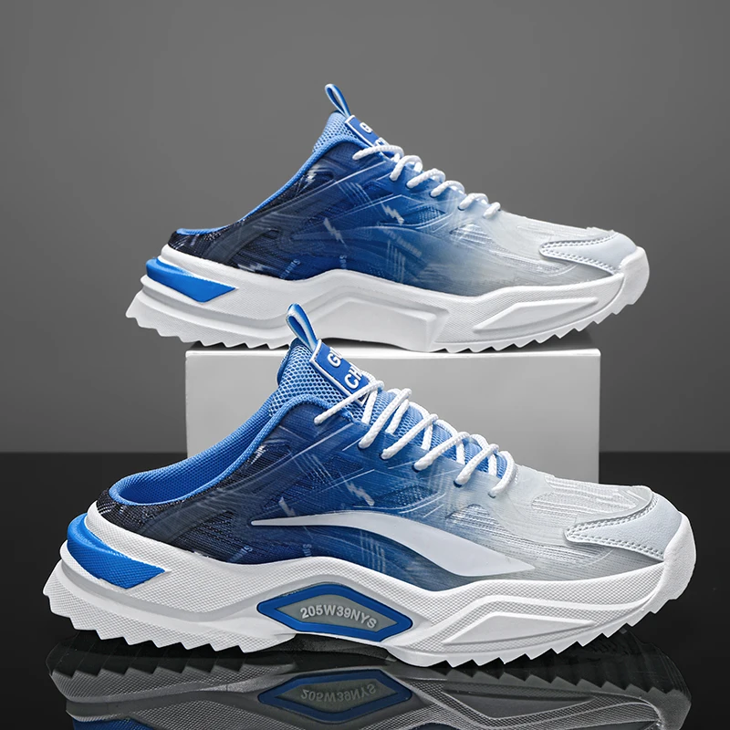 

Oulylan 2025 Lace-Up Casual Running Shoes Comfortable Athletic Footwear Men's Mesh Breathable Chunky Platform Sneakers Trendy