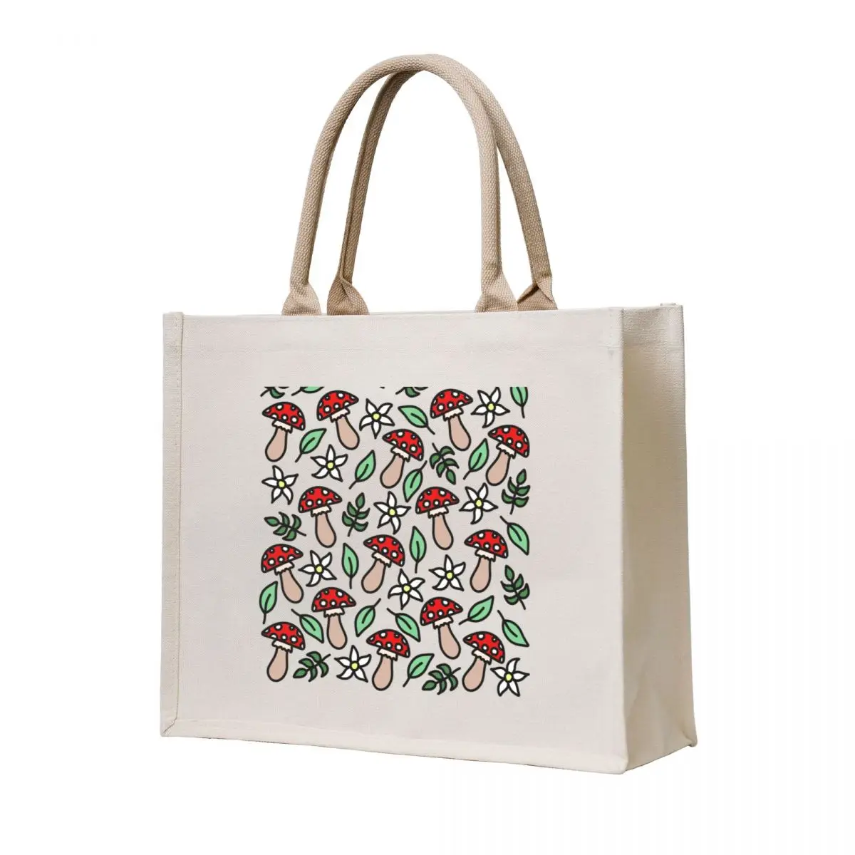 

Cute Whimsical Mushroom Fairy Garden Doodles, made by EndlessEmporium Tote Bag Cloth bags tote bag men's Canvas stote bag