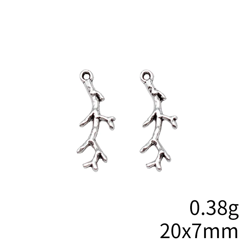 20PCS 20x7mm Retro Tree Branch Pendant DIY Jewelry Accessories GG0016