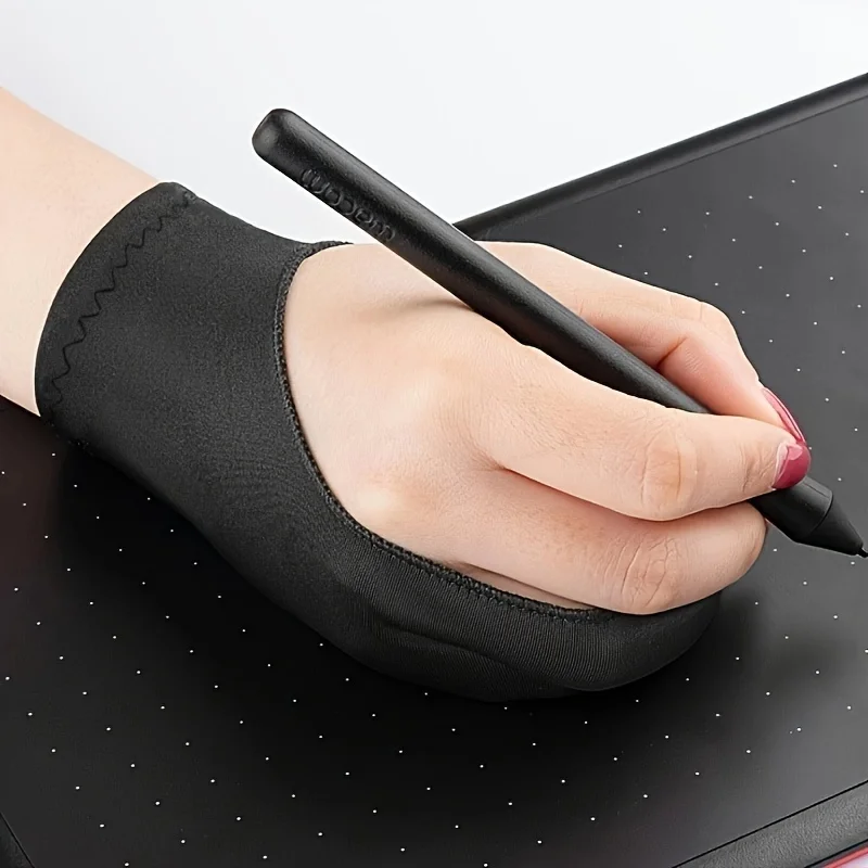 قفازات رسم فنية مقاومة للماء، قفازات فنية مضادة للعرق، رسم زيتي، مقاومة للأوساخ، قفازات فنية بإصبعين للرسم- Labubo #4