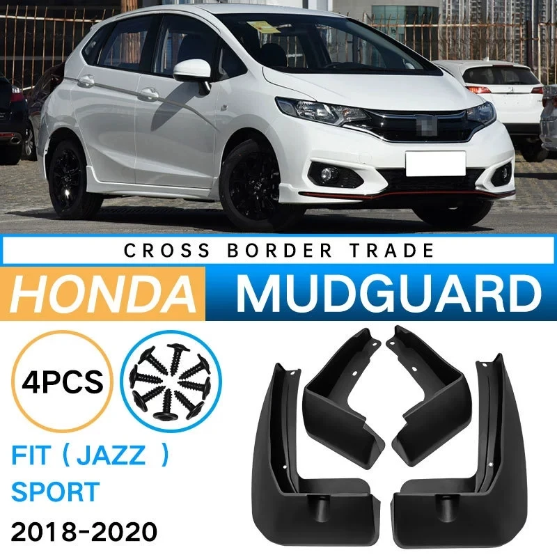

4PCS Front Rear Wheel For Honda Fit Jazz Sport 2018-2020 Sport Edition Sedan Touring Splash Guards Fender Mud Flaps Accessories