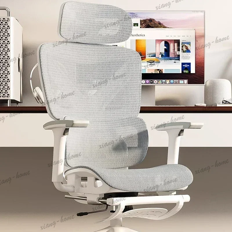 Sillas de oficina ergonómicas plegables YJ Massage blancas para juegos, sillas de oficina de lujo para salón, muebles de salón