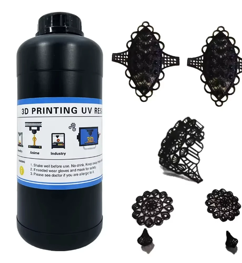 

High Wax Black 500g/1000g DLP/LCD Printings 3d Printer UV Castable Resins for Jewelry Castings/Black 1000g