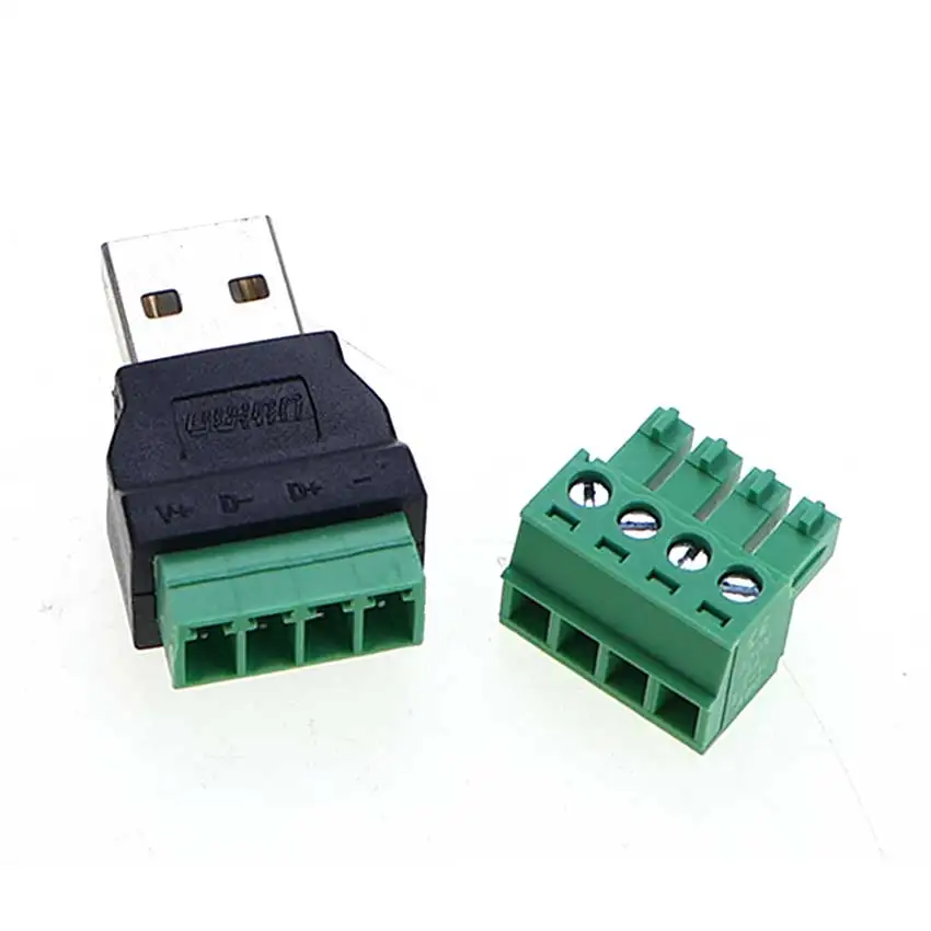 USB 2.0 Connector Avoid Welding Plugs USB Type A Male Female to 4Pin 5pin Screw Terminal Socket Adapter Plug For Computer TV