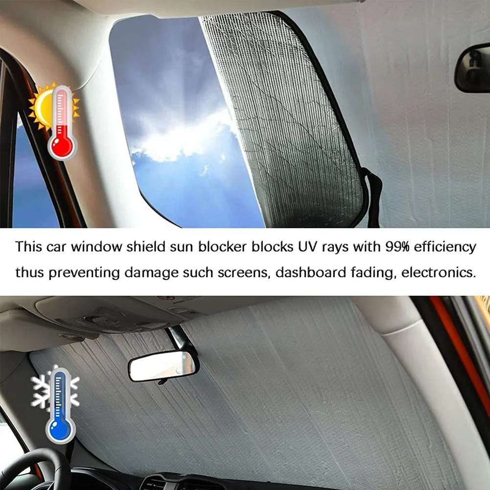 Windshield Sunshade for Ford Ranger 2015-2021 Aluminum Foil Car Front Window Sun Shade Foldable Sun Visor Accessories