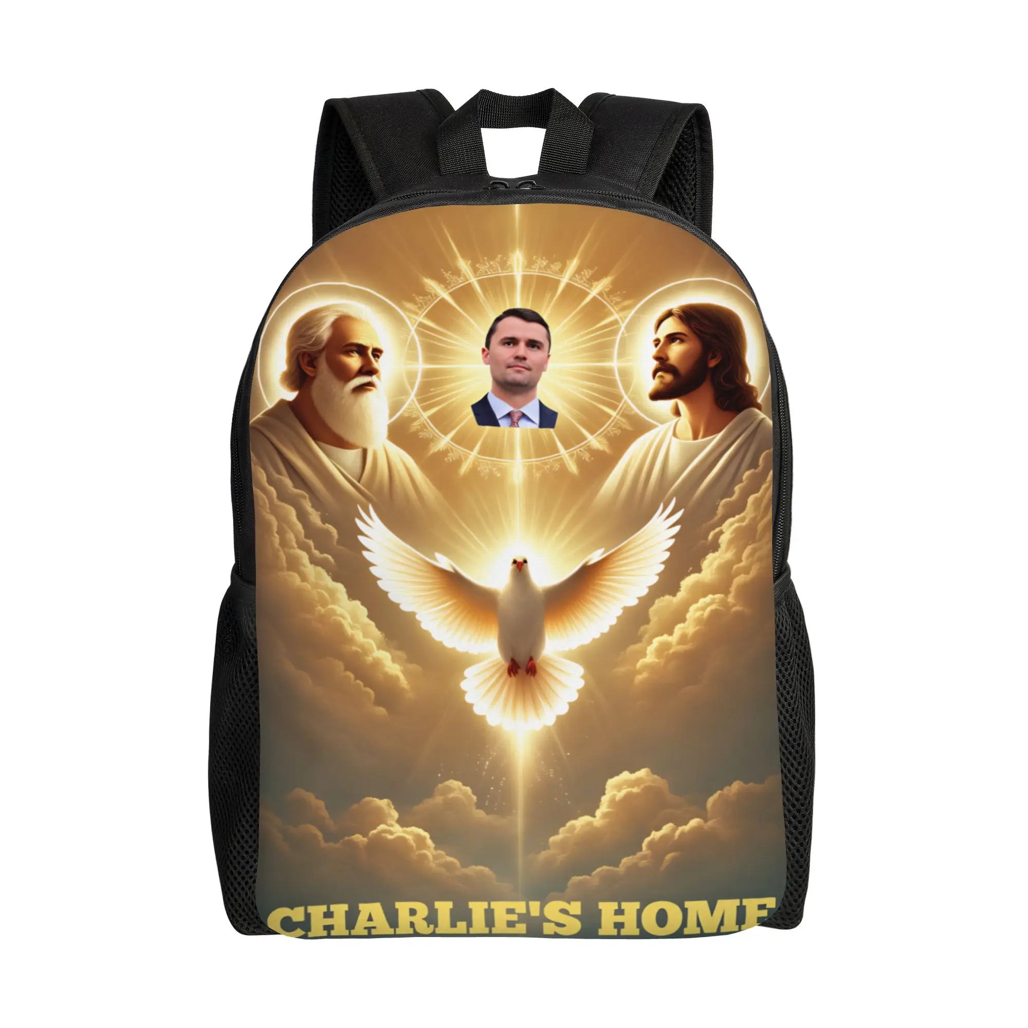 Charlie Kirk Angelic Advocate Backpack  Kawaii Backpacks Boy Girl Travel Large High School Bags High Quality Rucksack