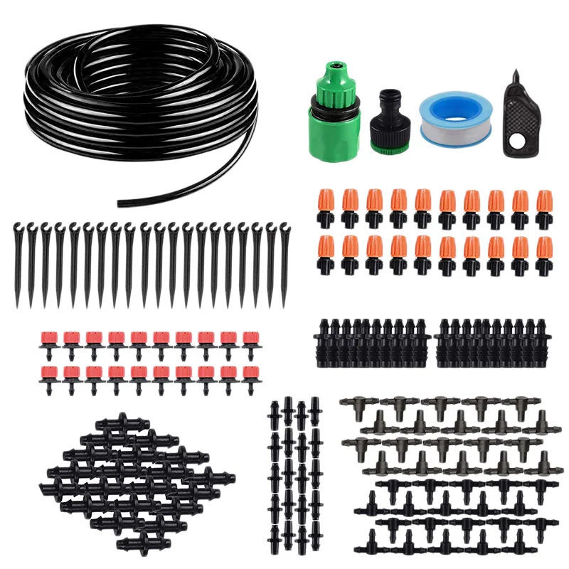 

15M Automatic Drip Irrigation System Garden Hose Plant Watering Drip Repair Watering Kits Tool With Adjustable Drippers