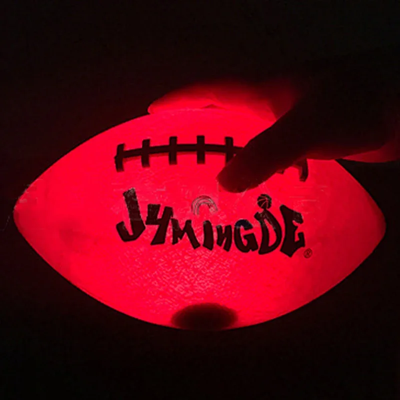 Light Up American Football Ball LED Size 6 Glow In Dark Rugby Ball Night Match Glowing Training Ball for Kids Youth