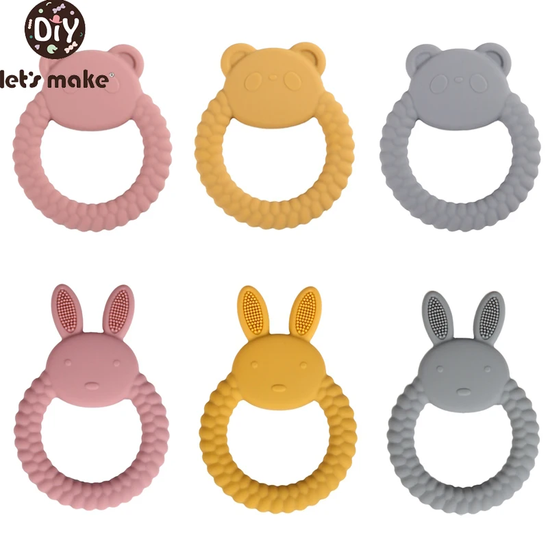 

Let's make 1pc Baby Teether Silicone Toy Cartoon Animal Nursing Teething Gifts Baby Health Molar Chewing Newborn Accessories Toy