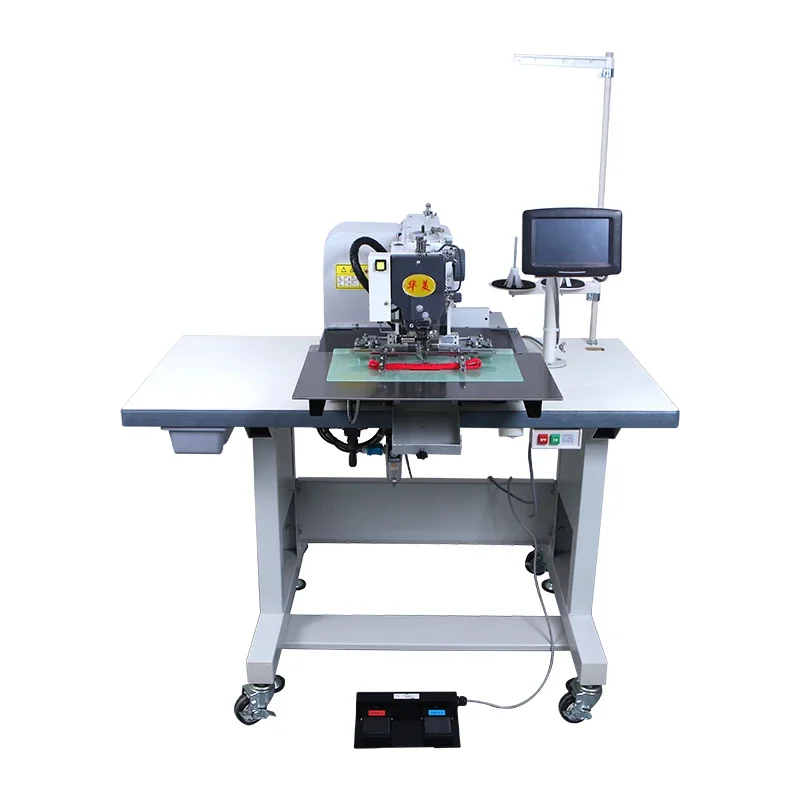 HUAMEI New 200 *100 mm Electric  programmable pattern sewing machine heavy duty belt machine