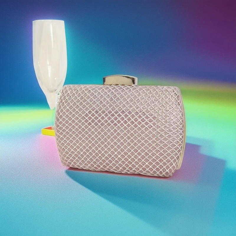 

Premium Square Box Diamond Dinner Bag Women's Clutch Encrusted Banquet Dress Messenger Small Square Luxury Shiny Bag Bolso Mujer