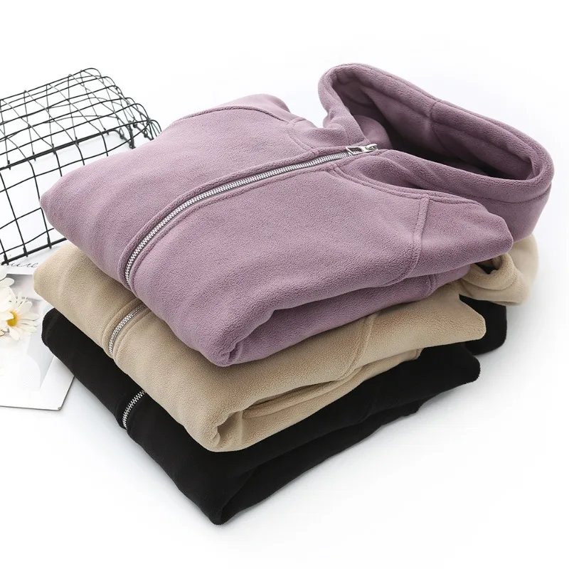 

Свободная куртка оверсайз, двусторонняя флисовая толстовка, толстовки, женские утепленные спортивные повседневные пальто, топ на молнии, осень-зима