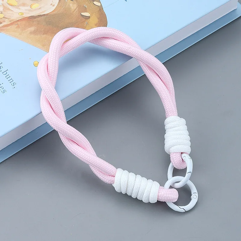 Fried Dough Twists Mobile Phone Lanyard Diy Woven Key Chain Doll Pendant Cotton Rope Nordic Ins Wind Bag Hanging Accessories