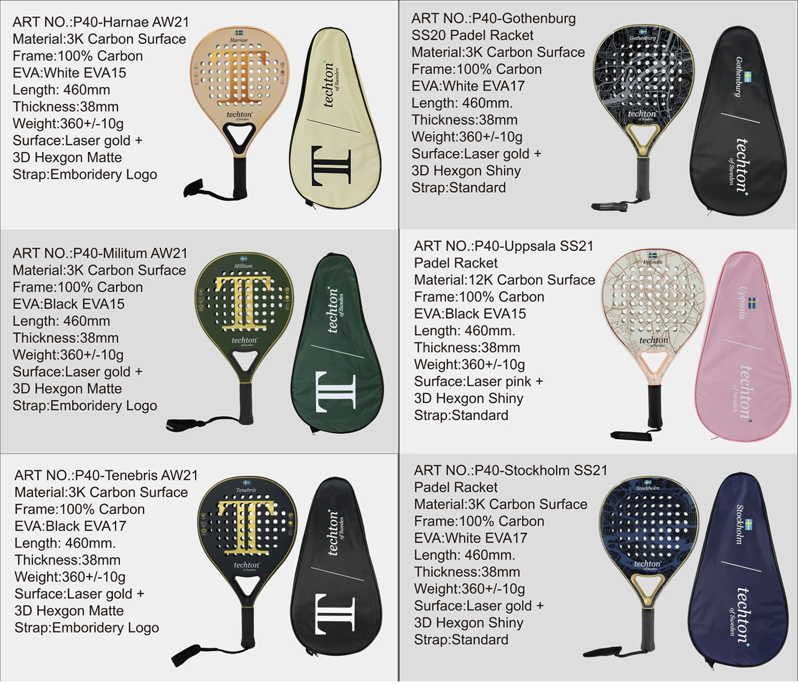 Padel Rackets Lichtgewicht FC/3k Full Carbon Fiber Ruw oppervlak Racchetta Pade EVA Memory Flex Foam Core Hoge kwaliteit rackets